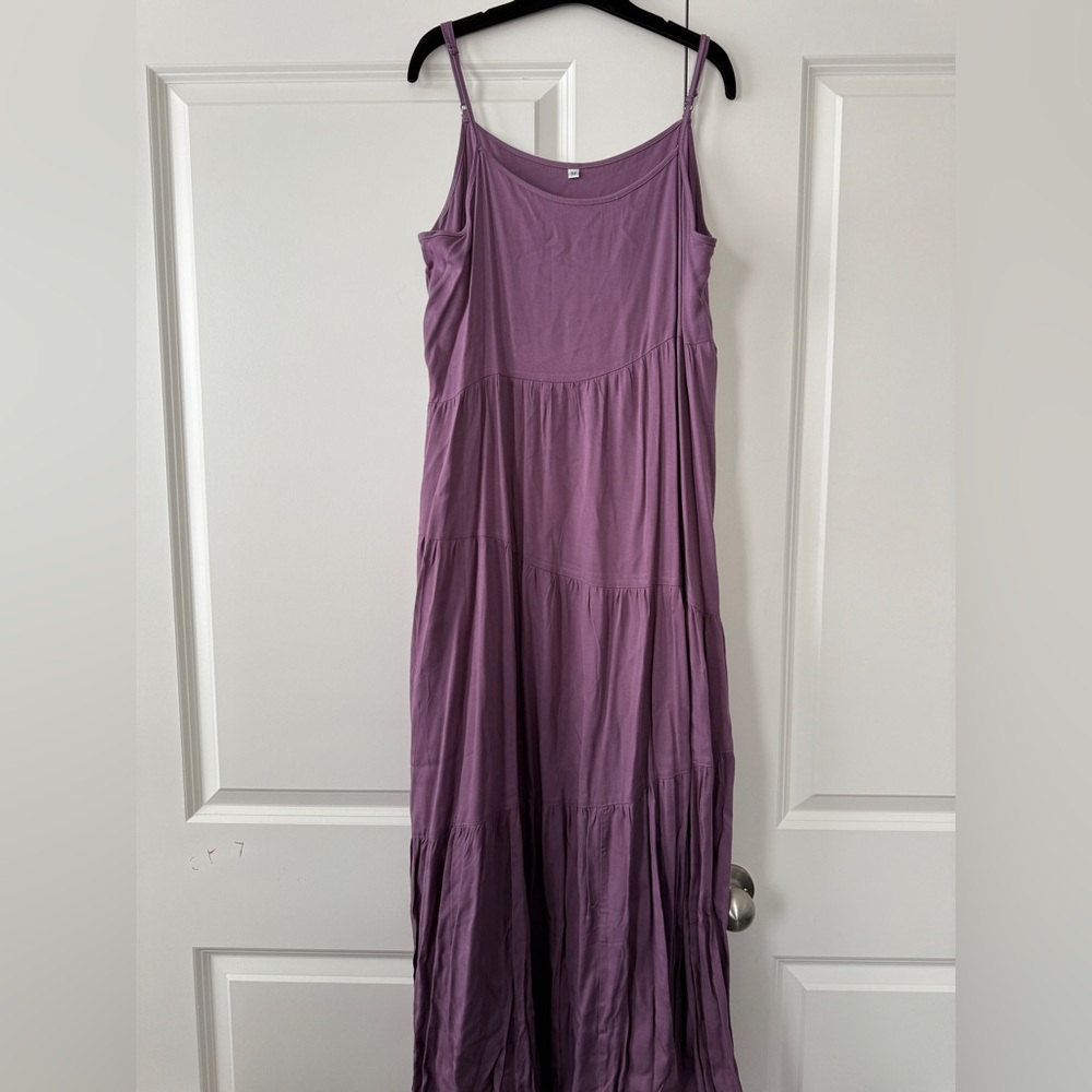 Purple Sleeveless Maxi Dress